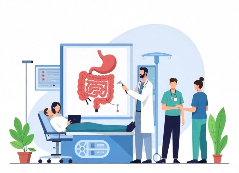 colonscopy by group of medical professionals