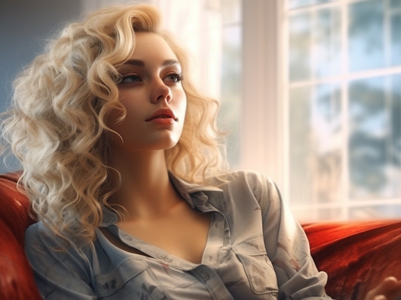 pretty blond woman